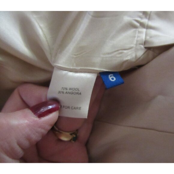 Vintage Austin Reed Petite Blazer Burnt Orange Wool & Angora Double Breasted SZ - Picture 7 of 7